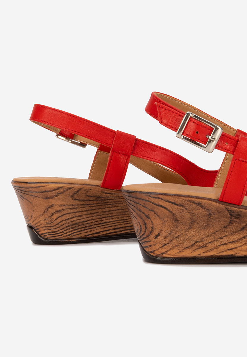 Červené ortopedické sandály dámské Lovara