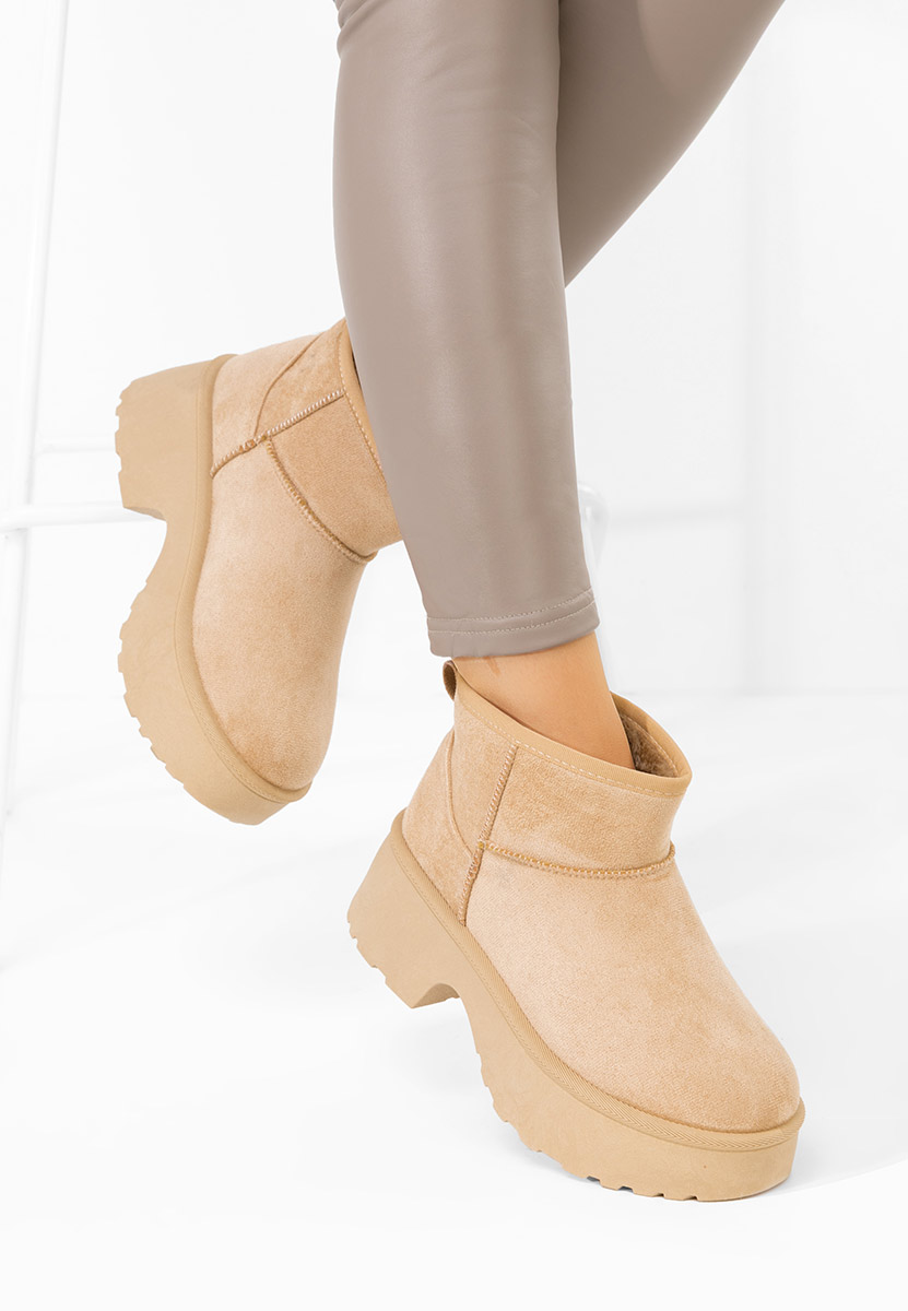 Béžové kotníkové zimní boty Tarnia