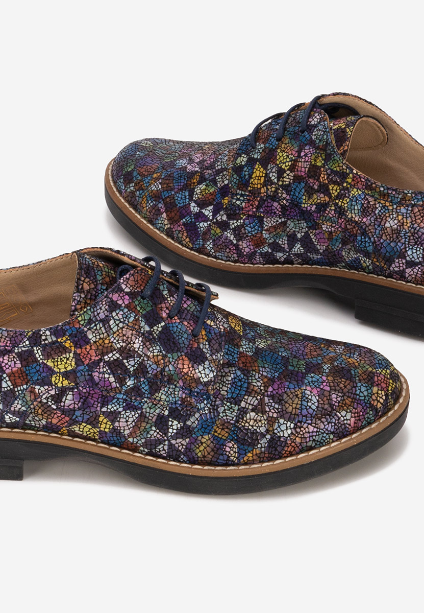 Viacfarebné kožené derby dámske Otivera V18