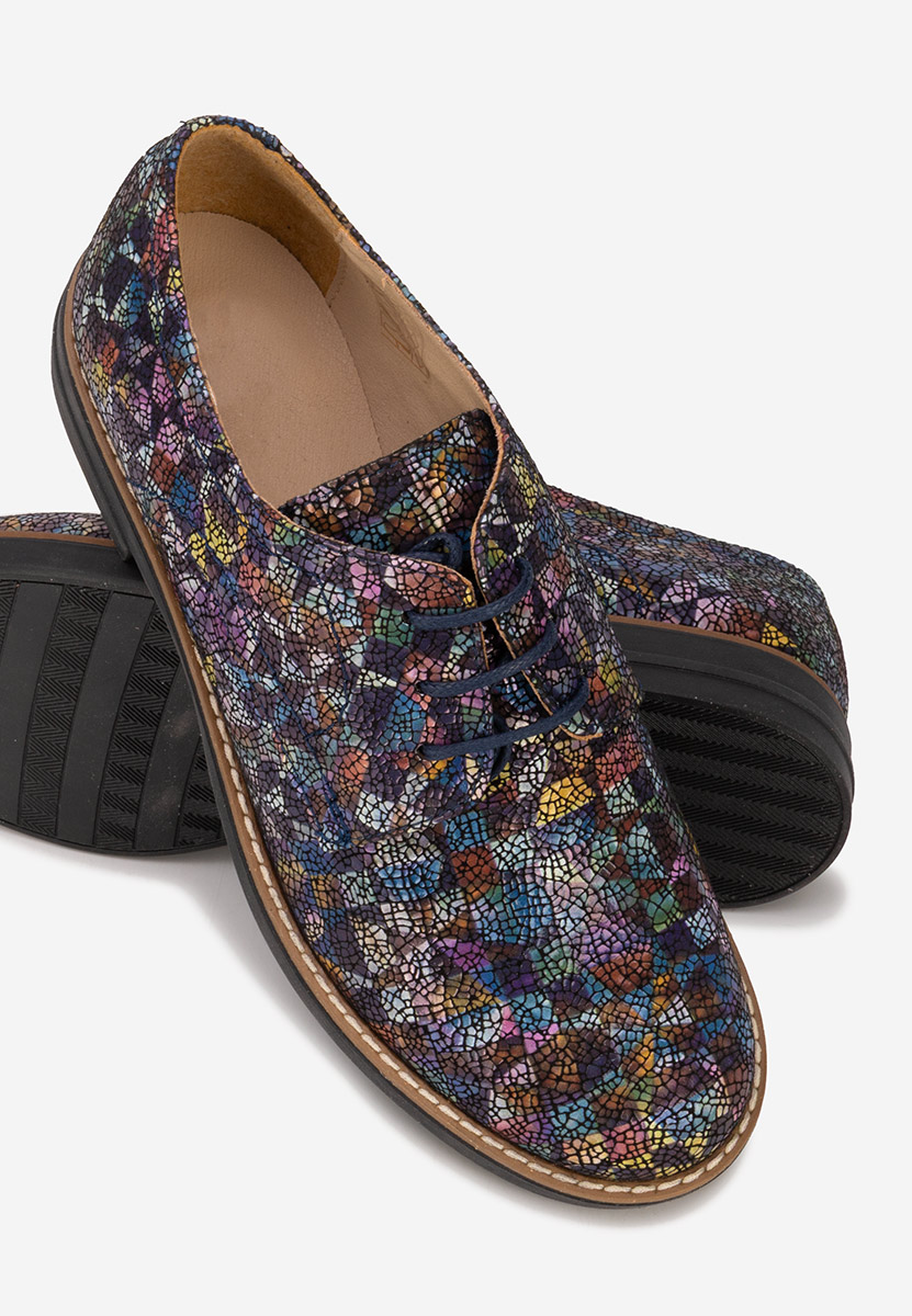 Viacfarebné kožené derby dámske Otivera V18