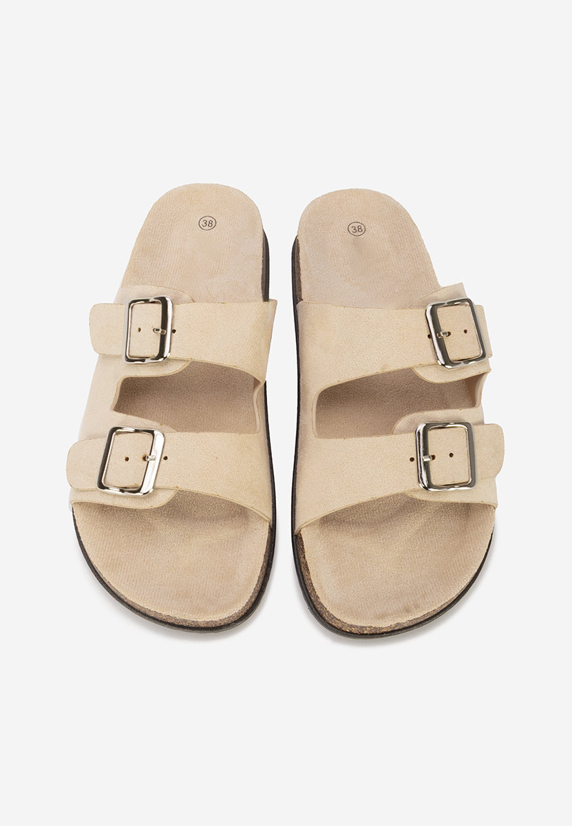 Béžové pantofle dámské Jirua