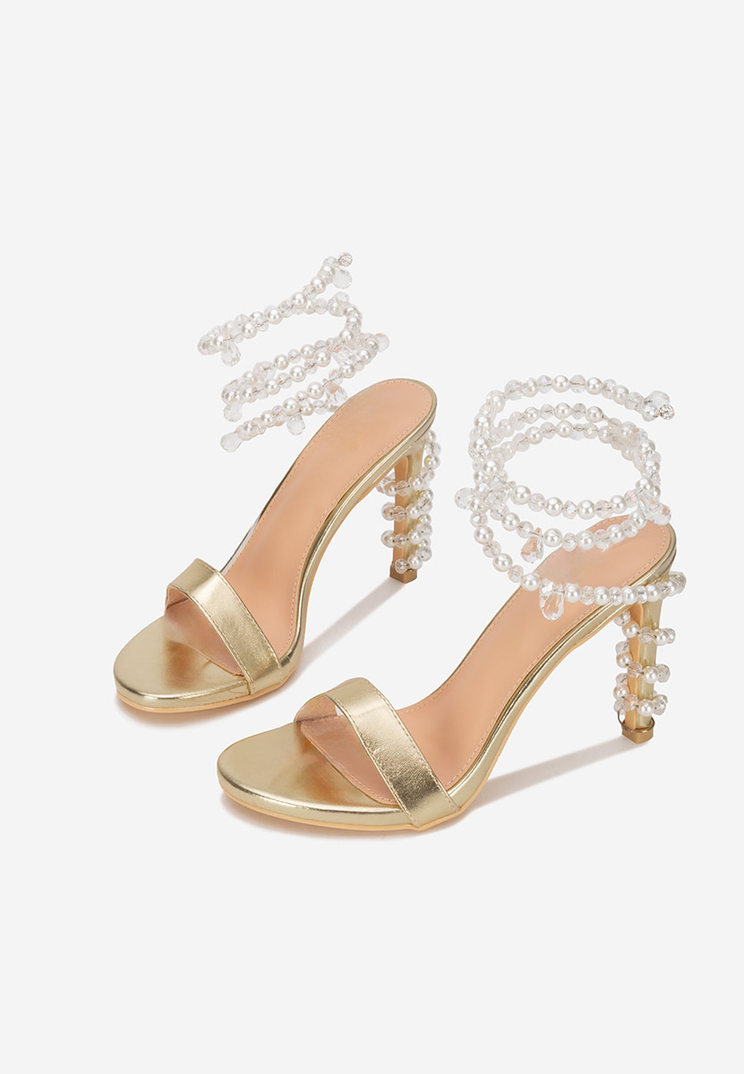 Zlaté sandály do špičky Amaia