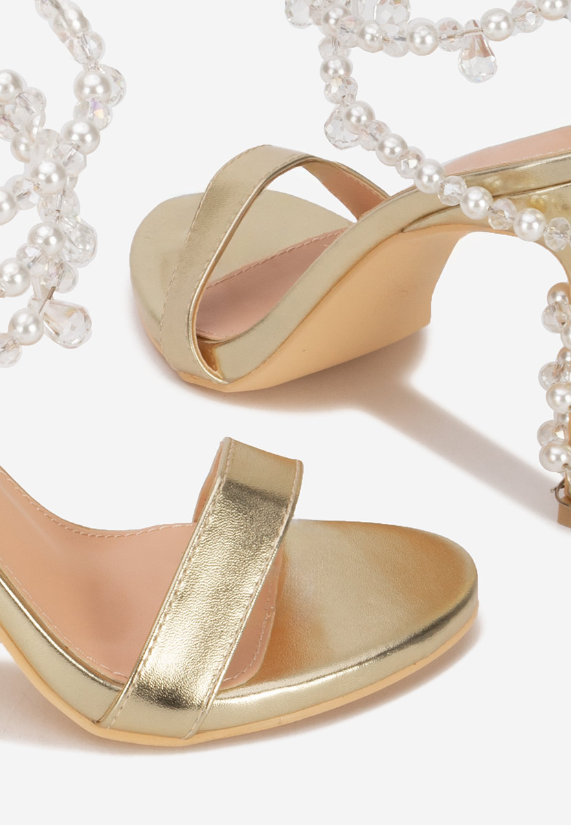 Zlaté sandály do špičky Amaia