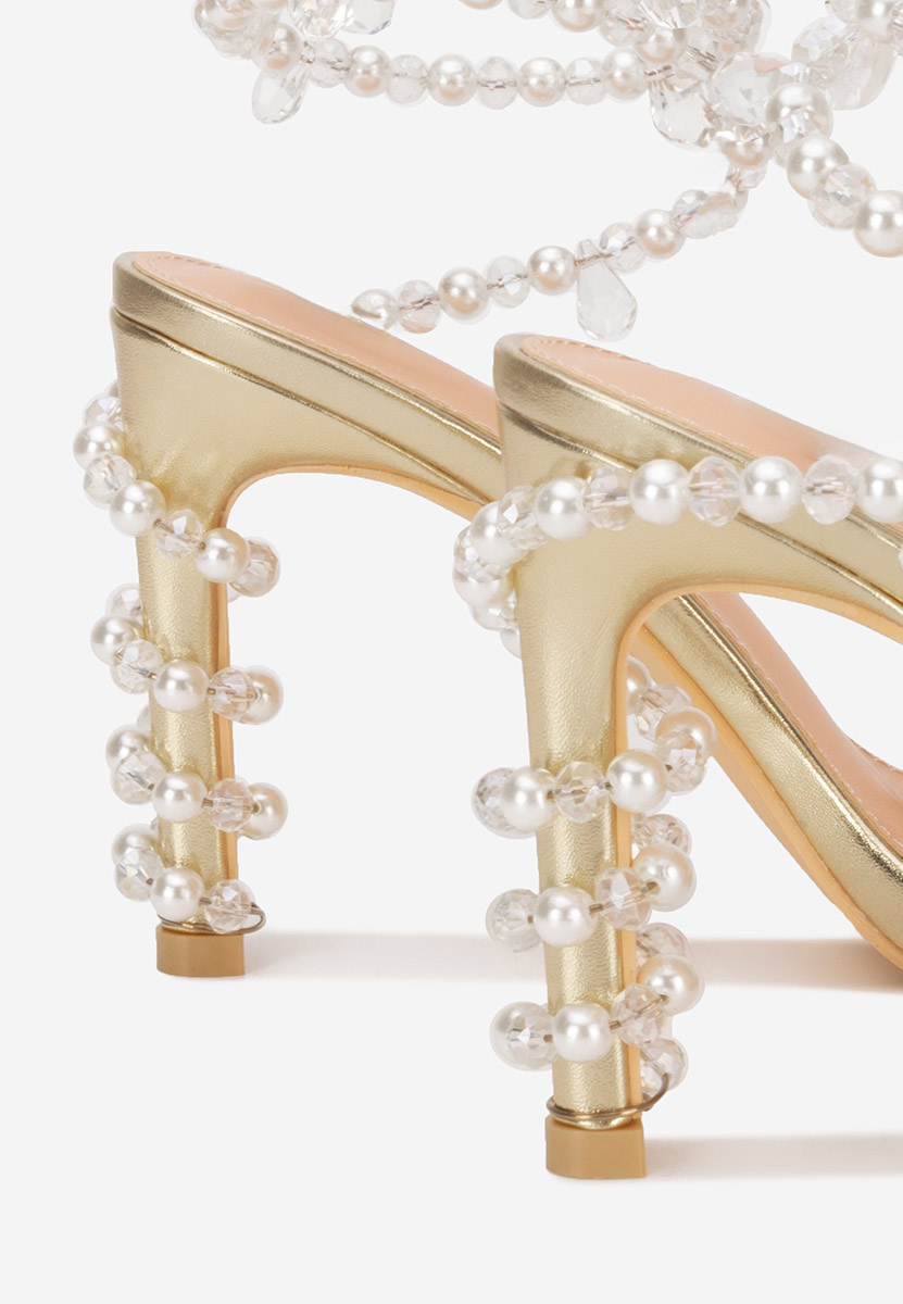 Zlaté sandály do špičky Amaia