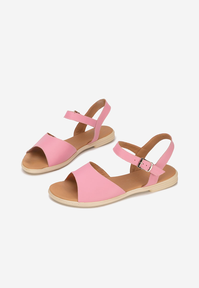 Fuchsiové kožené sandály dámské Viadana