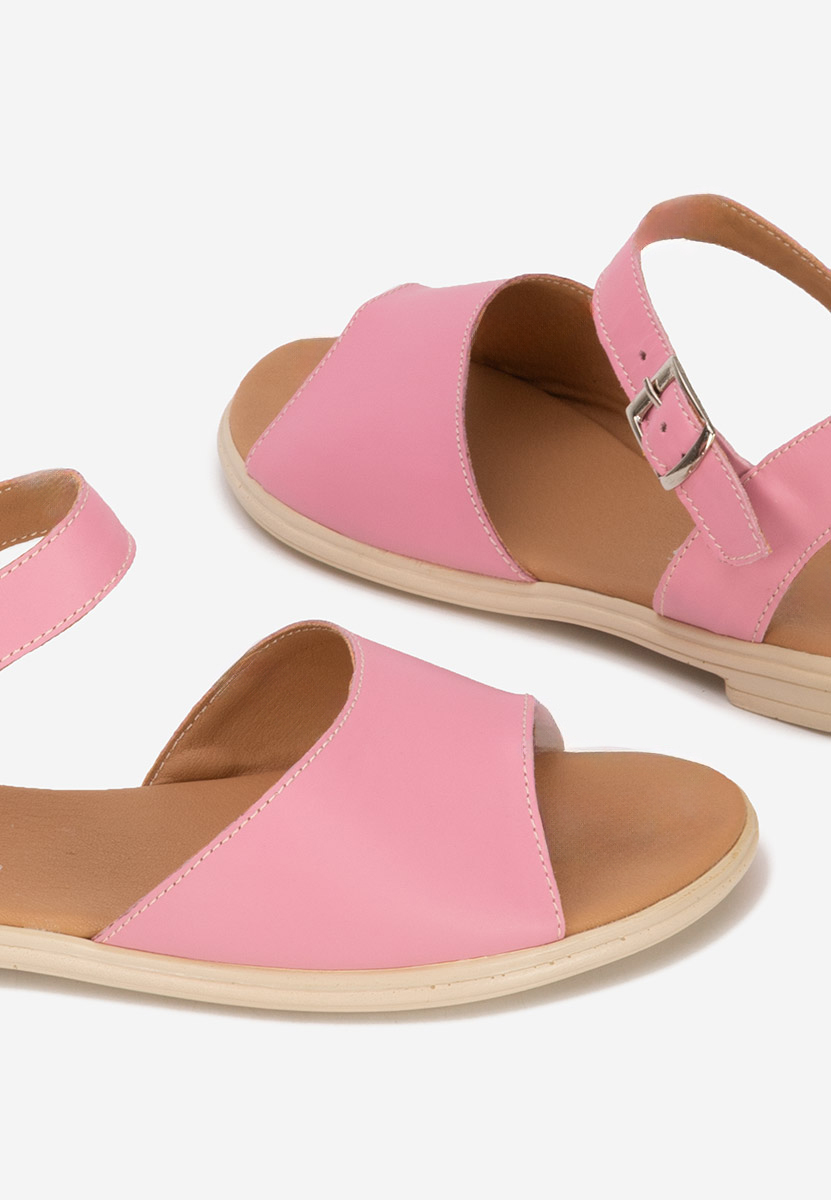 Fuchsiové kožené sandály dámské Viadana