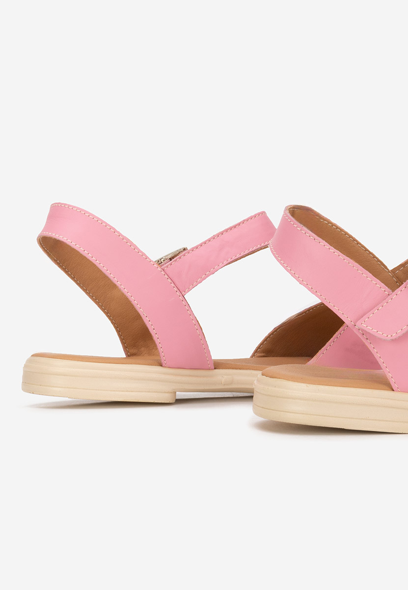 Fuchsiové kožené sandály dámské Viadana