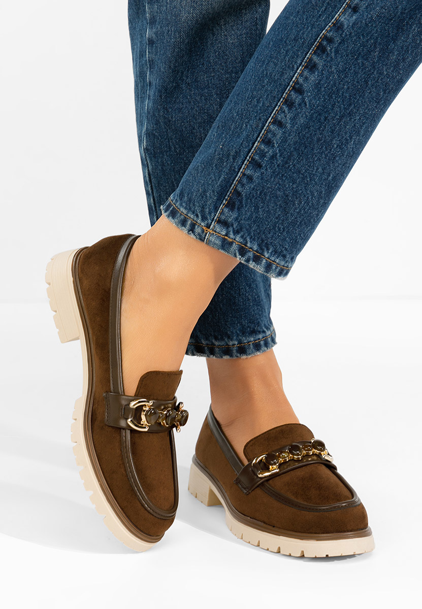 Hnedé dámské mokasíny Amberlin