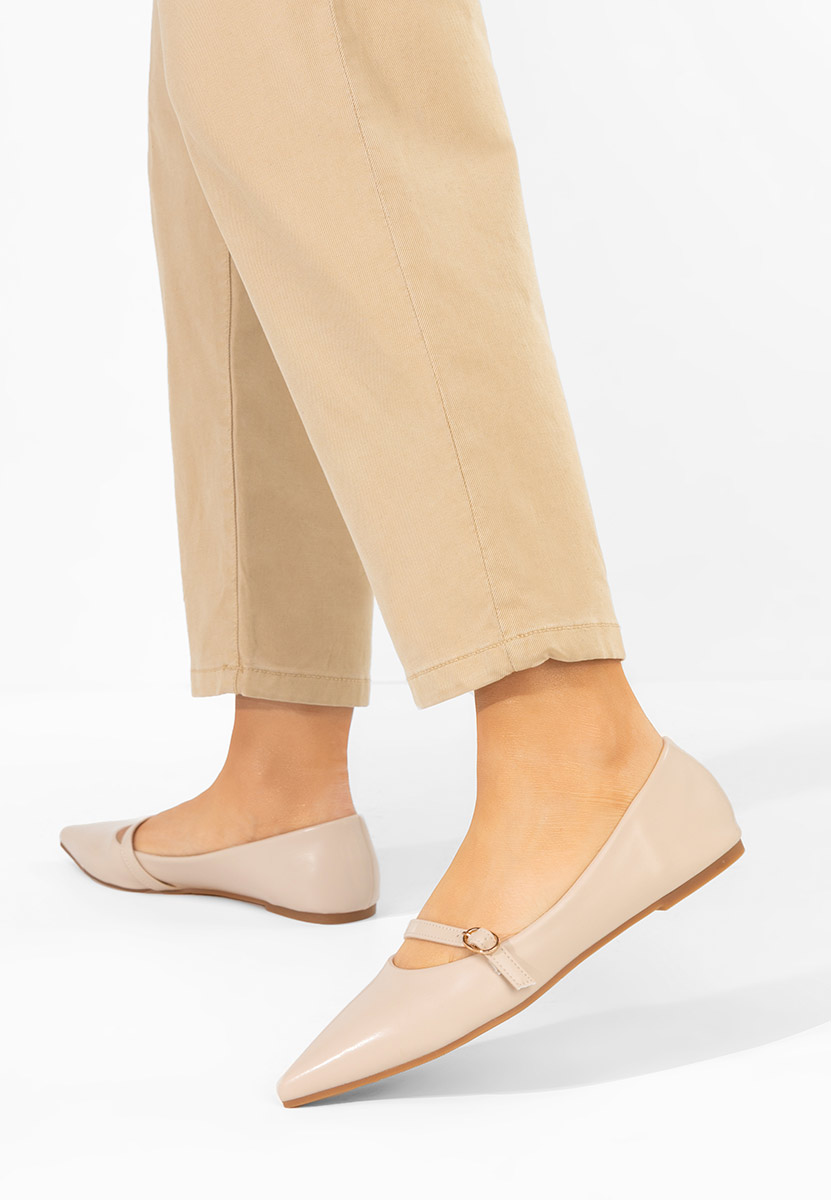 Béžové dámské baleríny Izaura