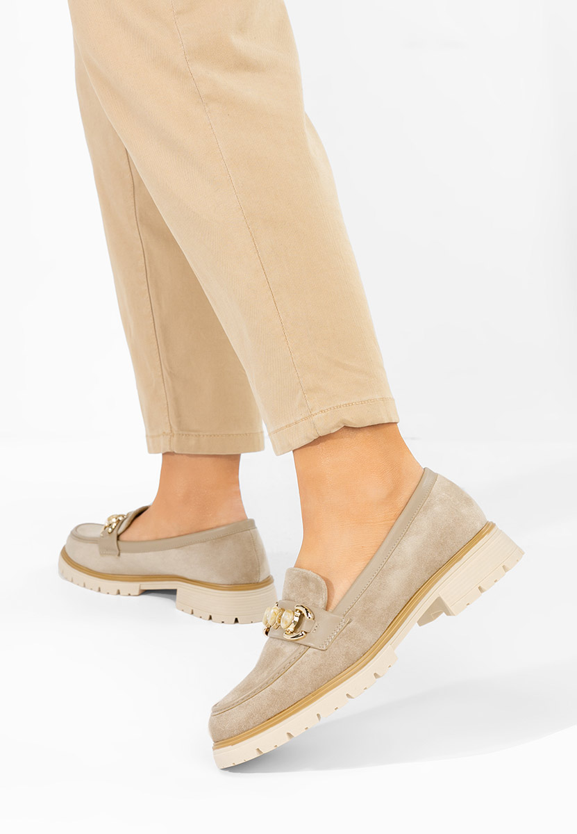 Khaki dámské mokasíny Amberlin