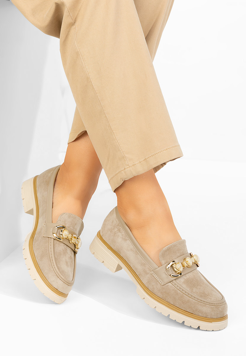 Khaki dámské mokasíny Amberlin