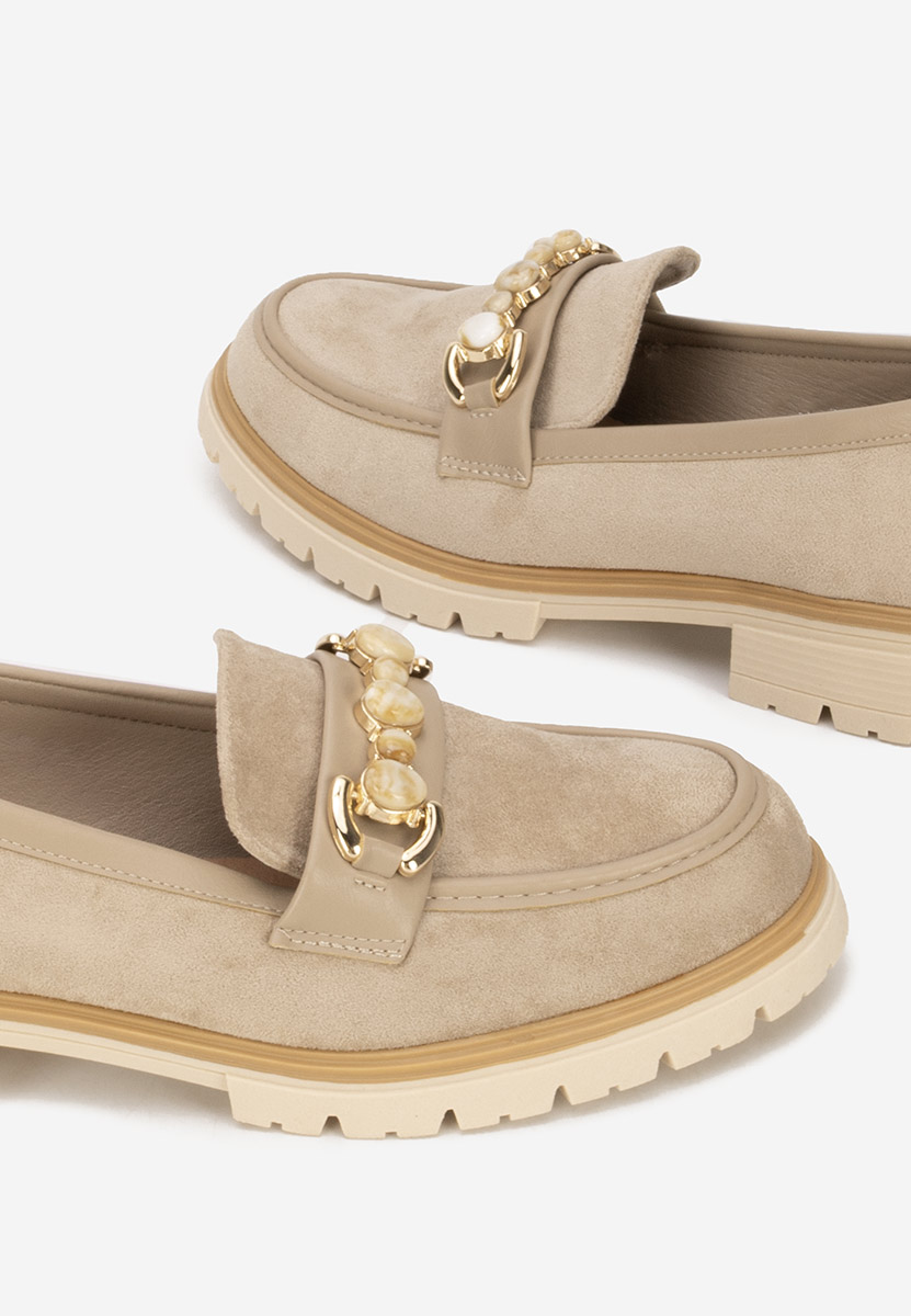 Khaki dámské mokasíny Amberlin