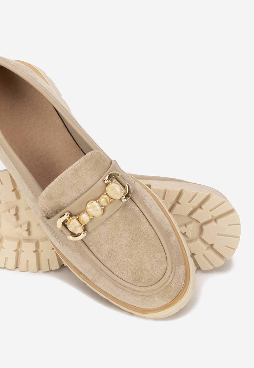 Khaki dámské mokasíny Amberlin