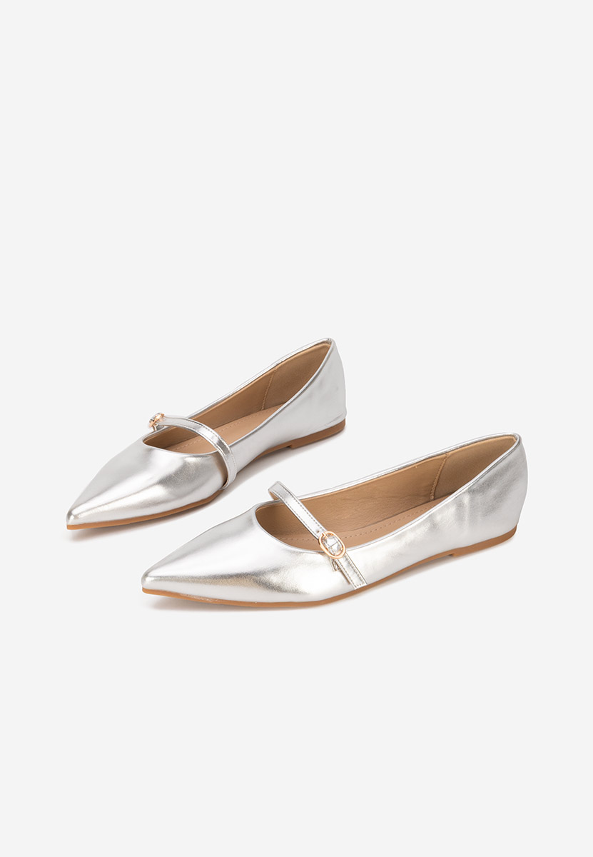 Stribrné dámské baleríny Izaura