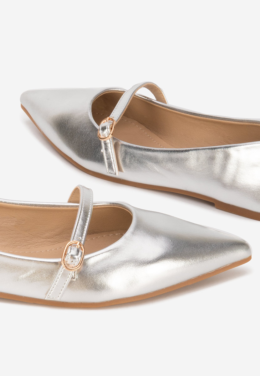 Stribrné dámské baleríny Izaura