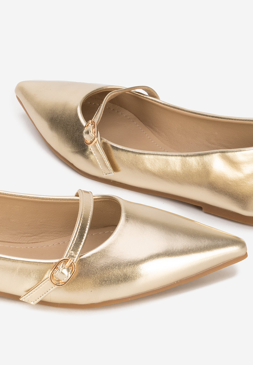 Zlaté dámské baleríny Izaura