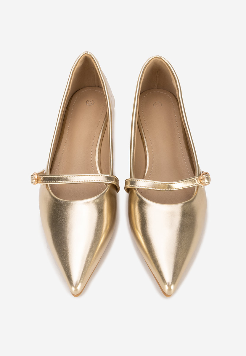 Zlaté dámské baleríny Izaura