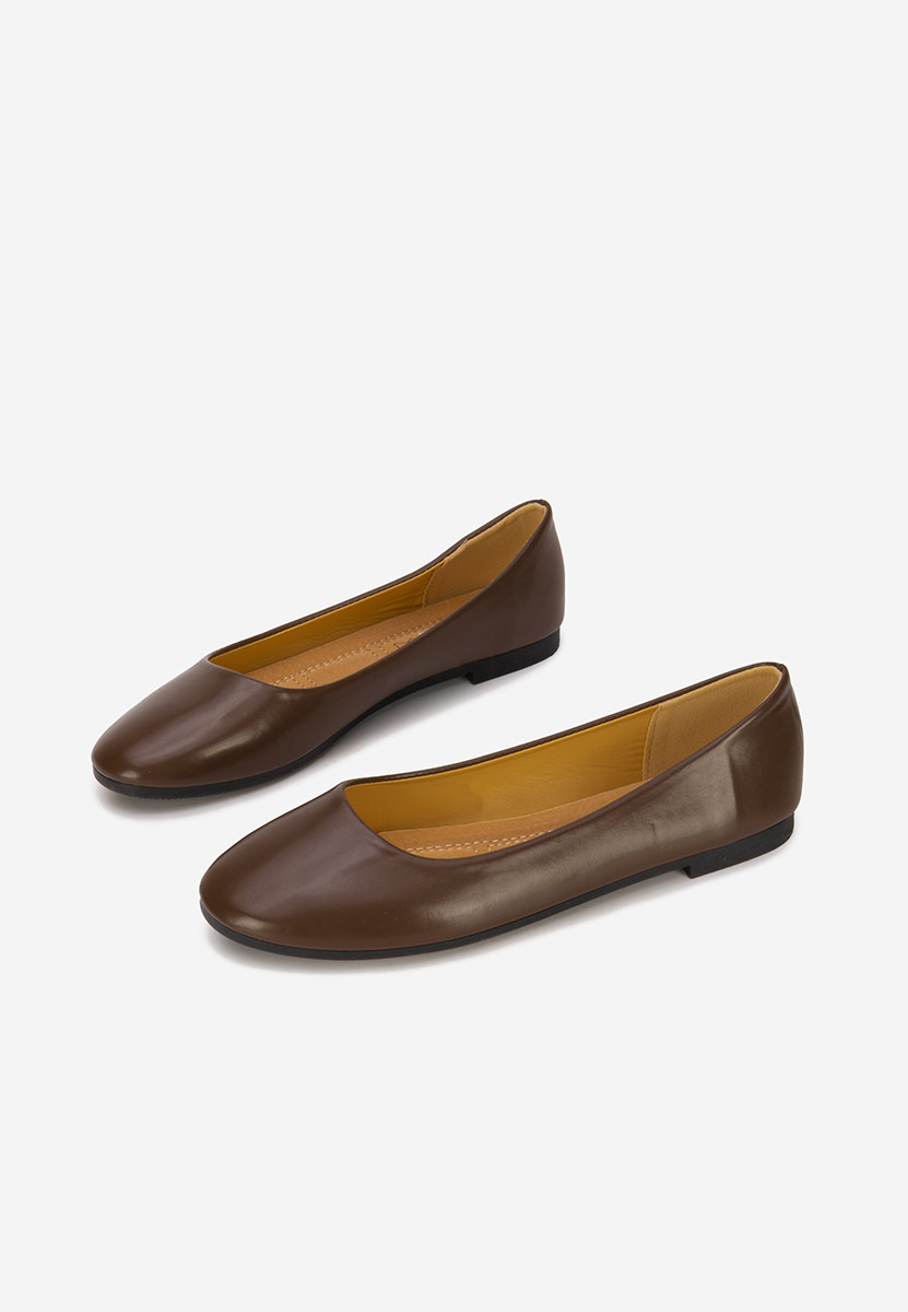 Hnedé dámské baleríny Zoenia