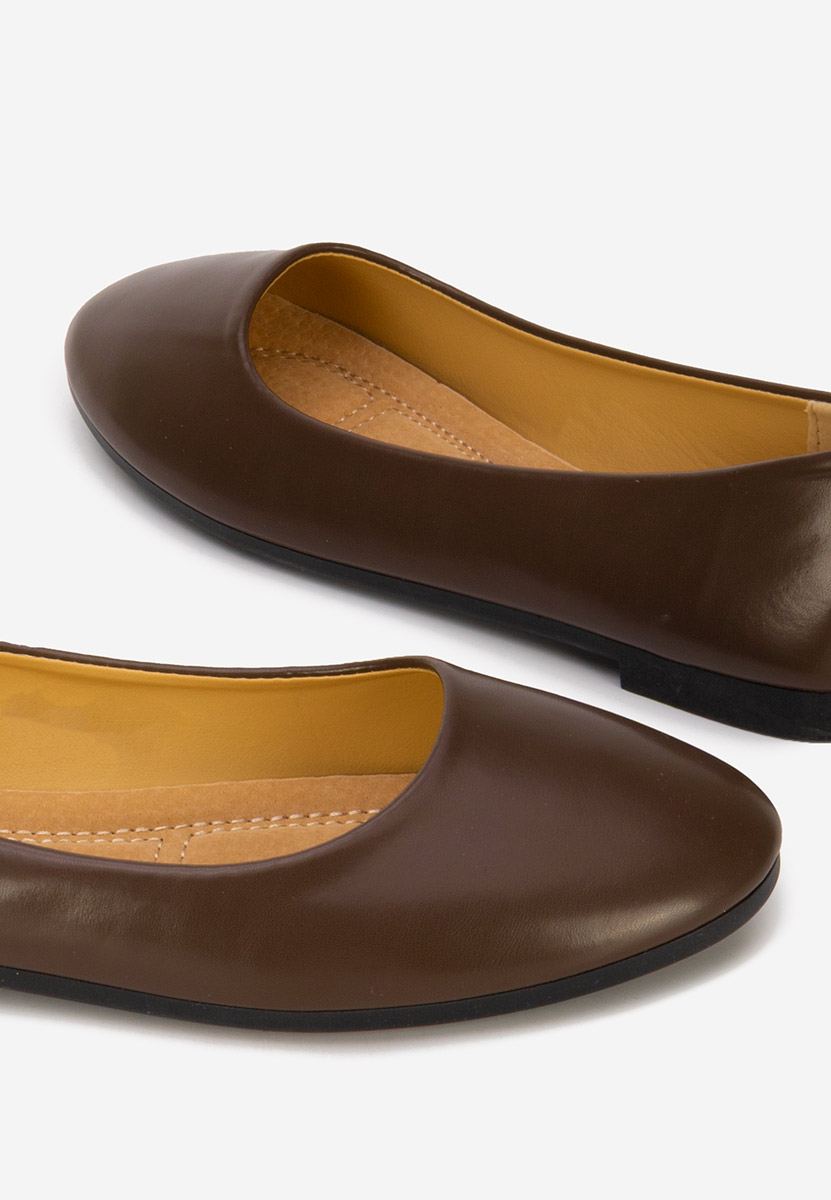 Hnedé dámské baleríny Zoenia