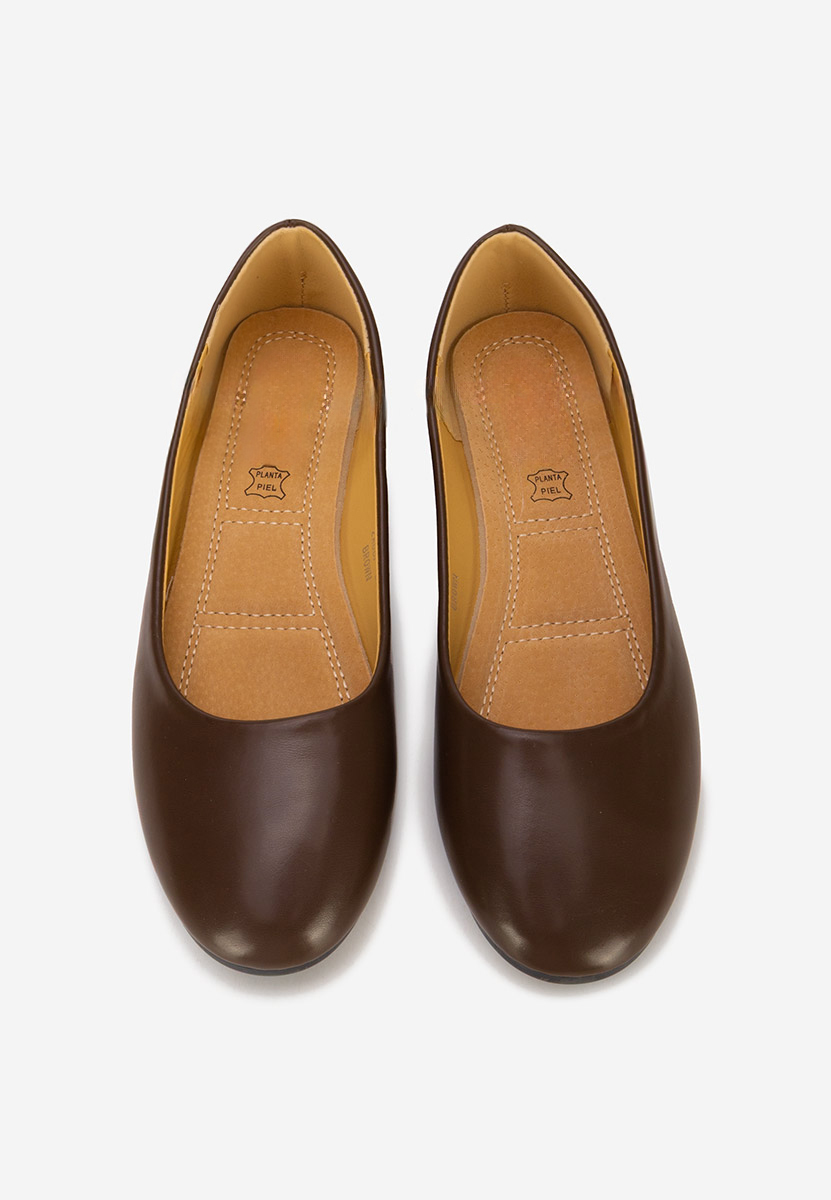 Hnedé dámské baleríny Zoenia