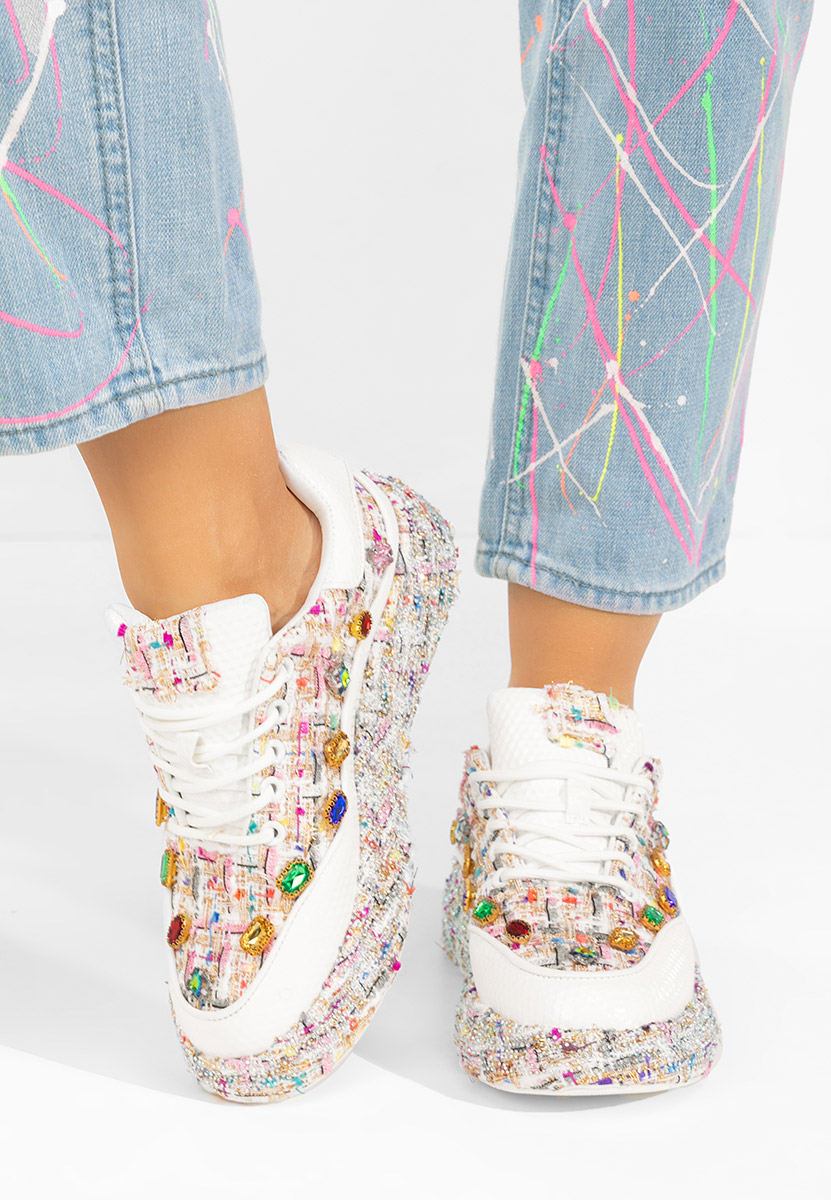 Viacfarebné dámské tenisky na platformě Daneta