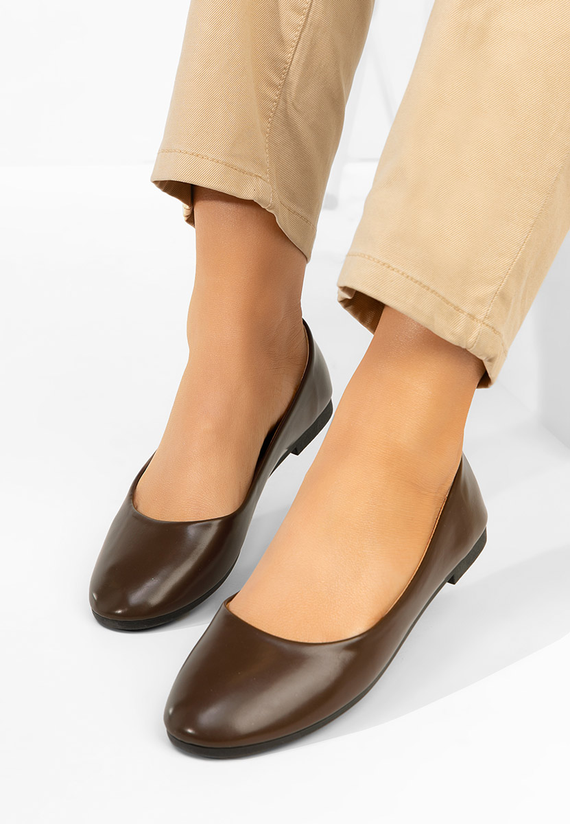 Hnedé dámské baleríny Zoenia