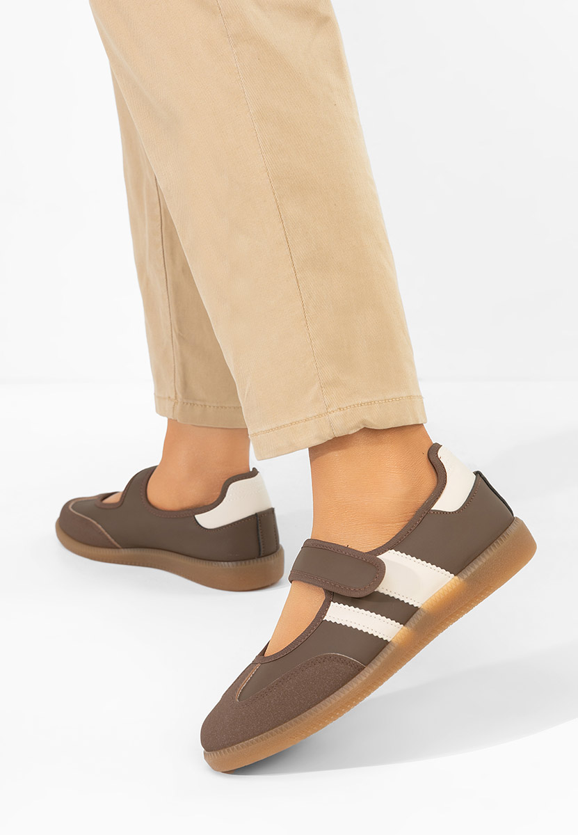 Hnedé dámské baleríny Elisio