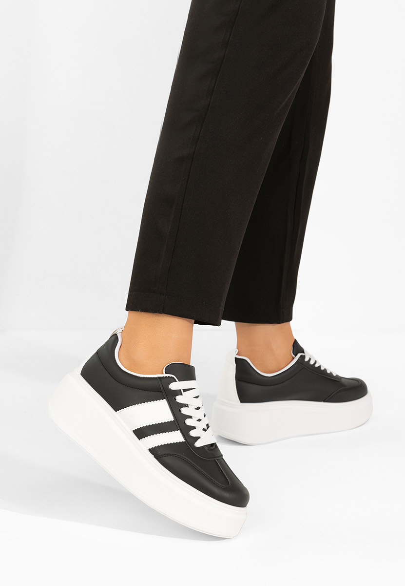 Černé dámské tenisky na platformě Semana