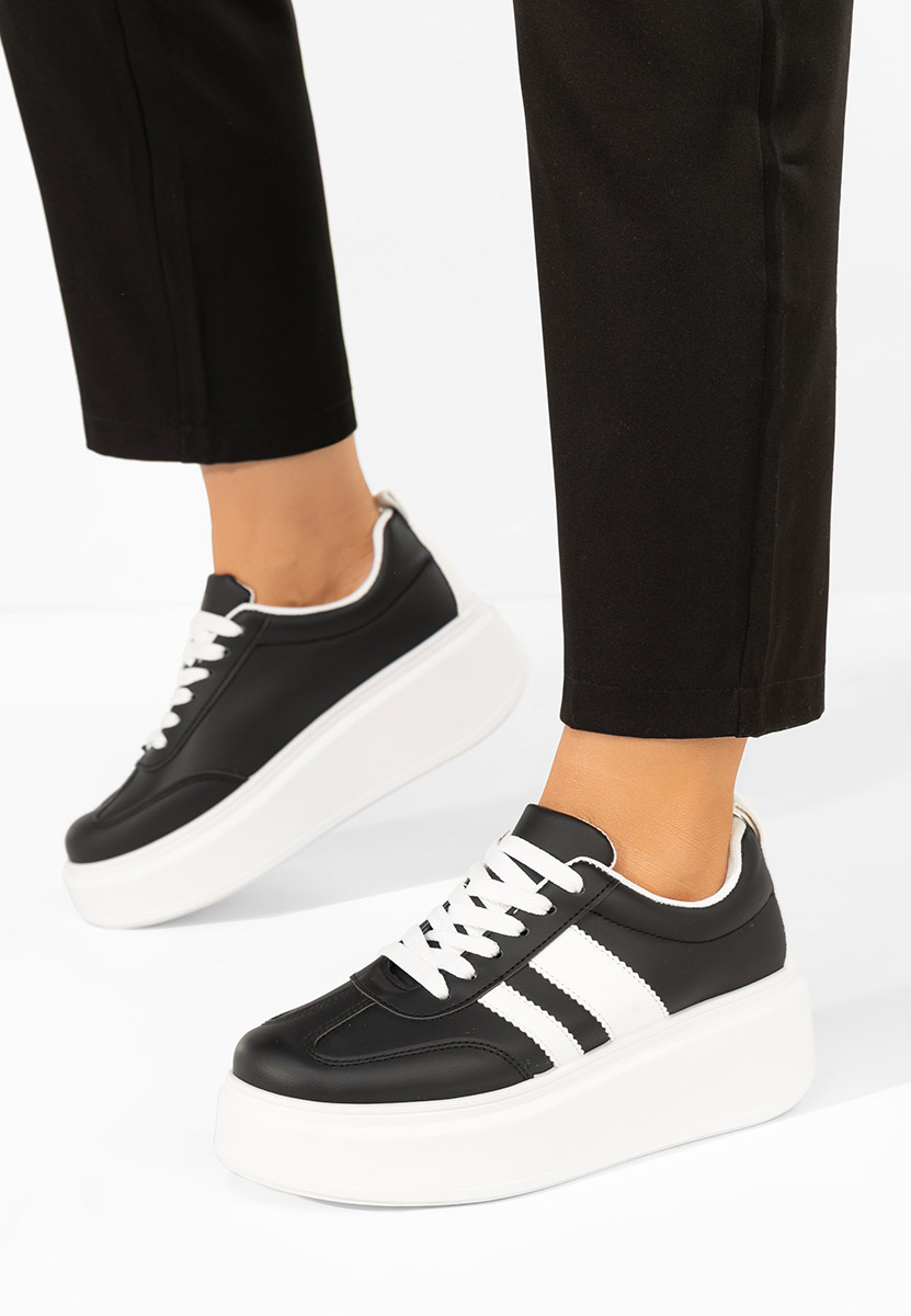 Černé dámské tenisky na platformě Semana