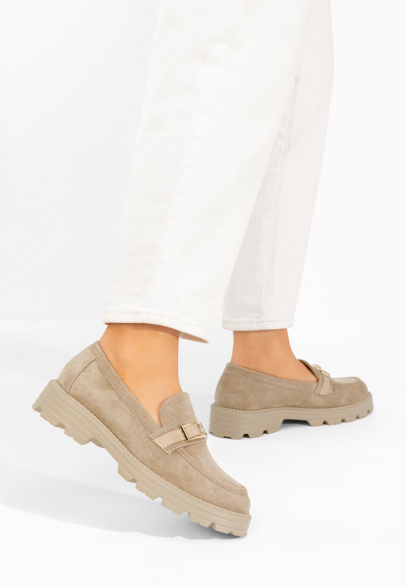 Khaki dámské mokasíny Katiana