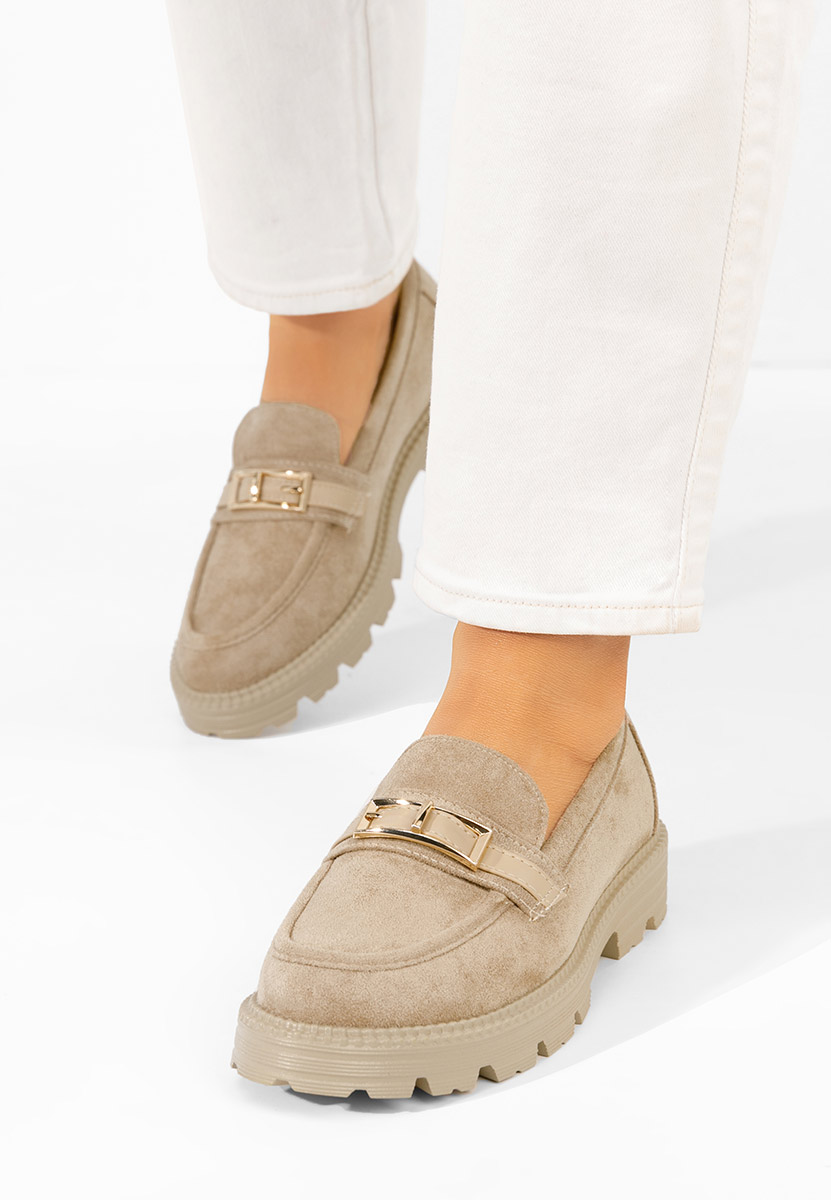 Khaki dámské mokasíny Katiana