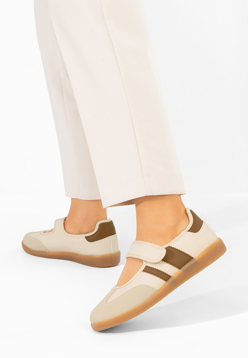 Béžové dámské baleríny Elisio