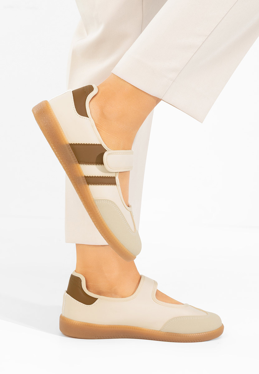 Béžové dámské baleríny Elisio