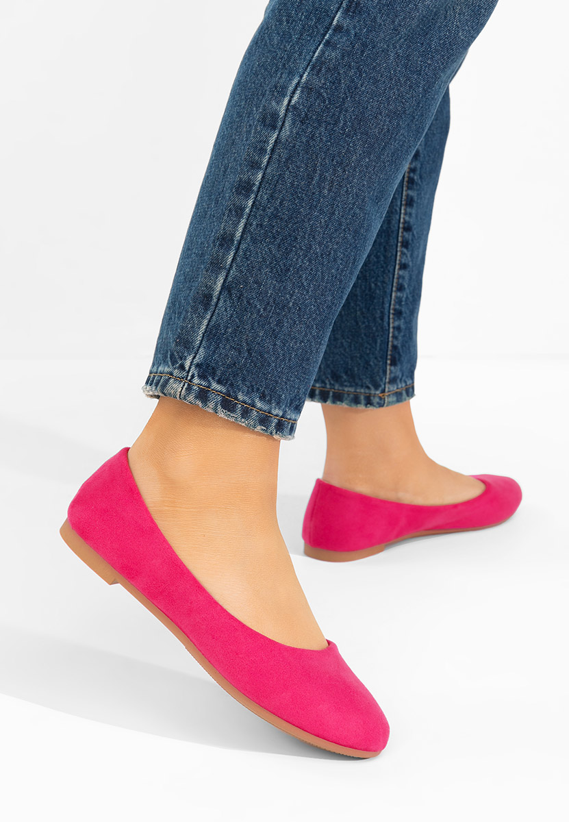Fuchsiové dámské baleríny Agappia