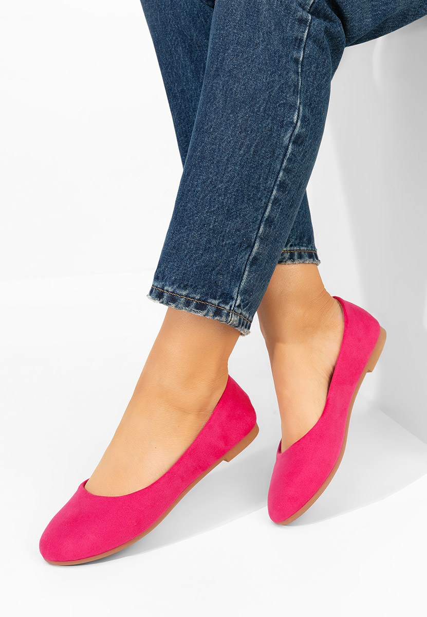 Fuchsiové dámské baleríny Agappia