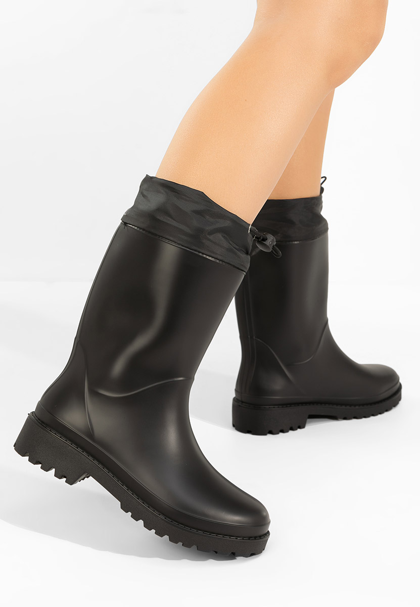 Černé dámske holínky Zunaira