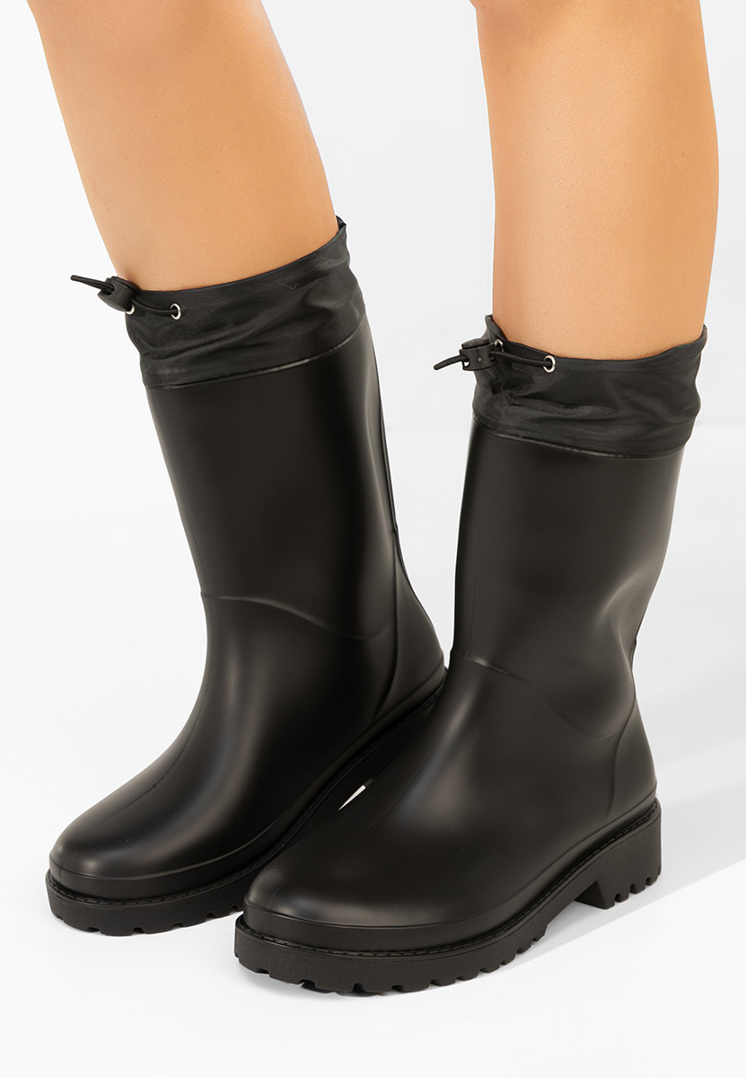 Černé dámske holínky Zunaira