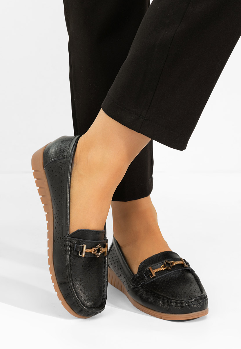 Černé dámské mokasíny Cristella