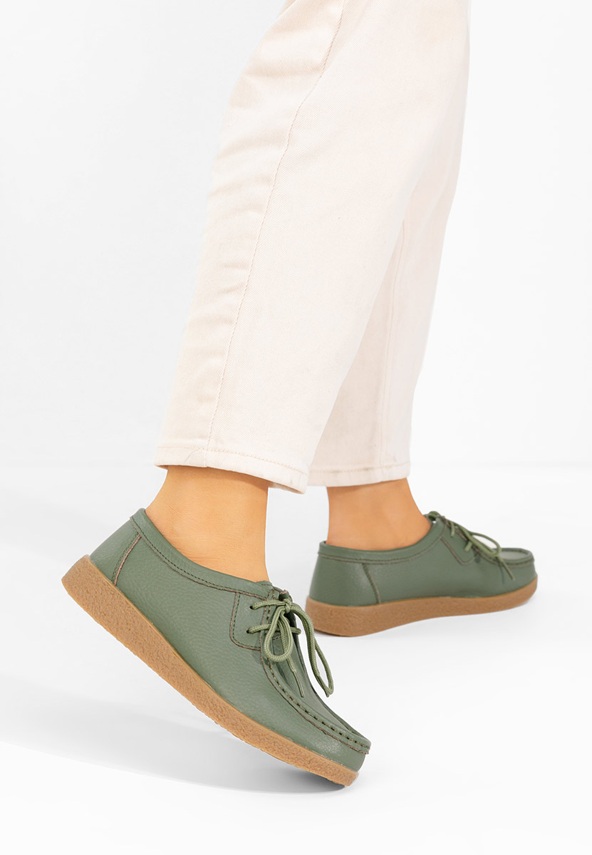 Zelené dámské mokasíny Afinia