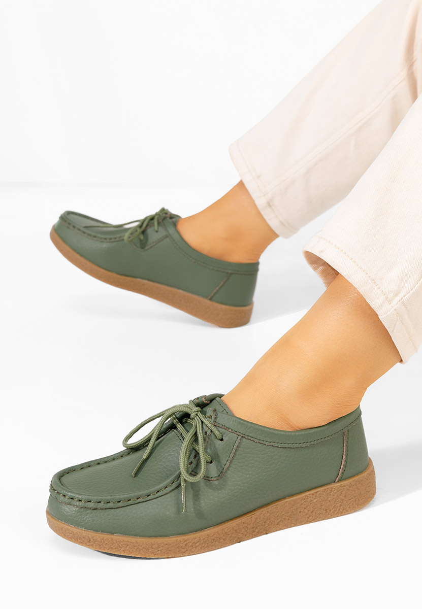 Zelené dámské mokasíny Afinia