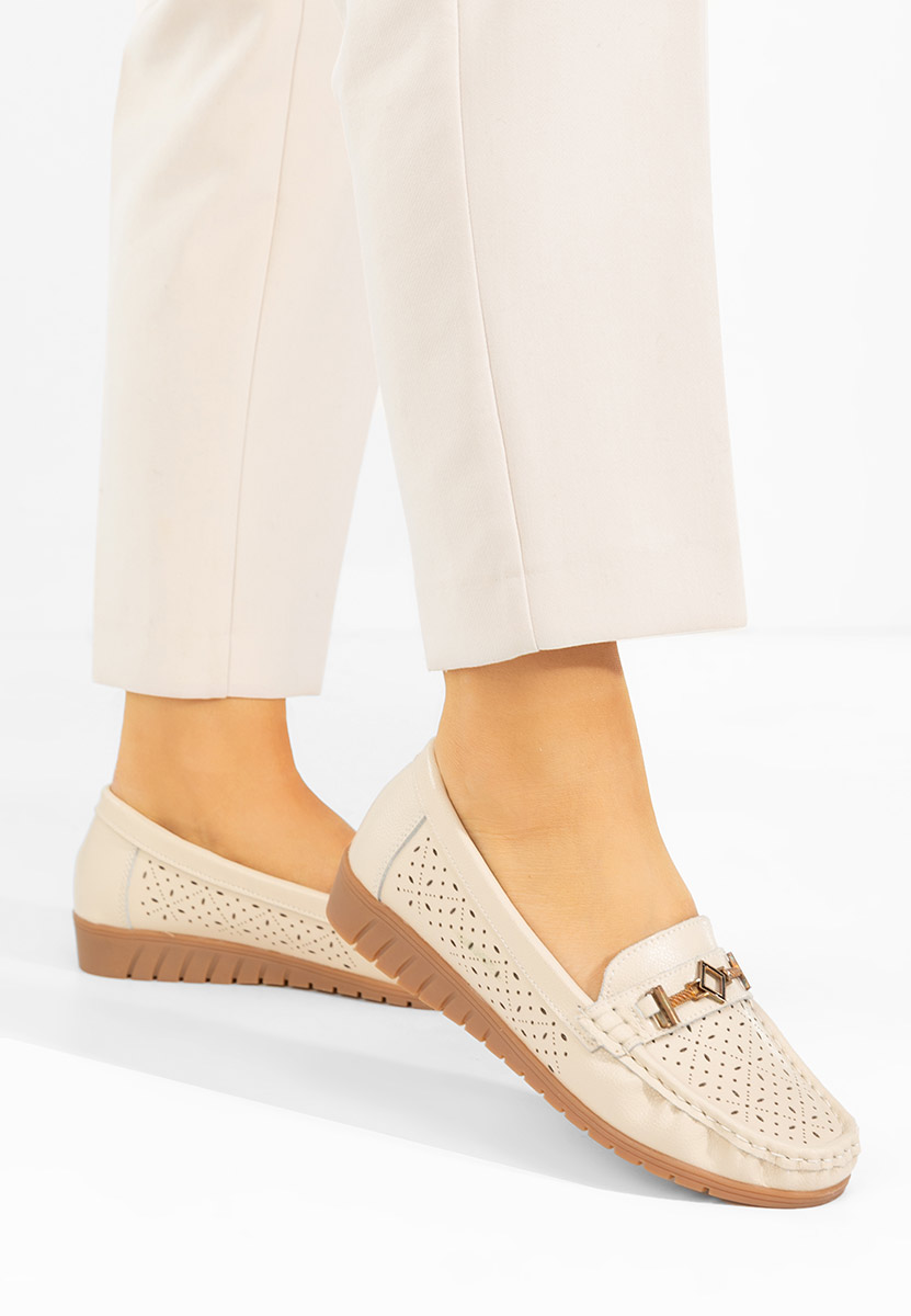 Béžové dámské mokasíny Cristella