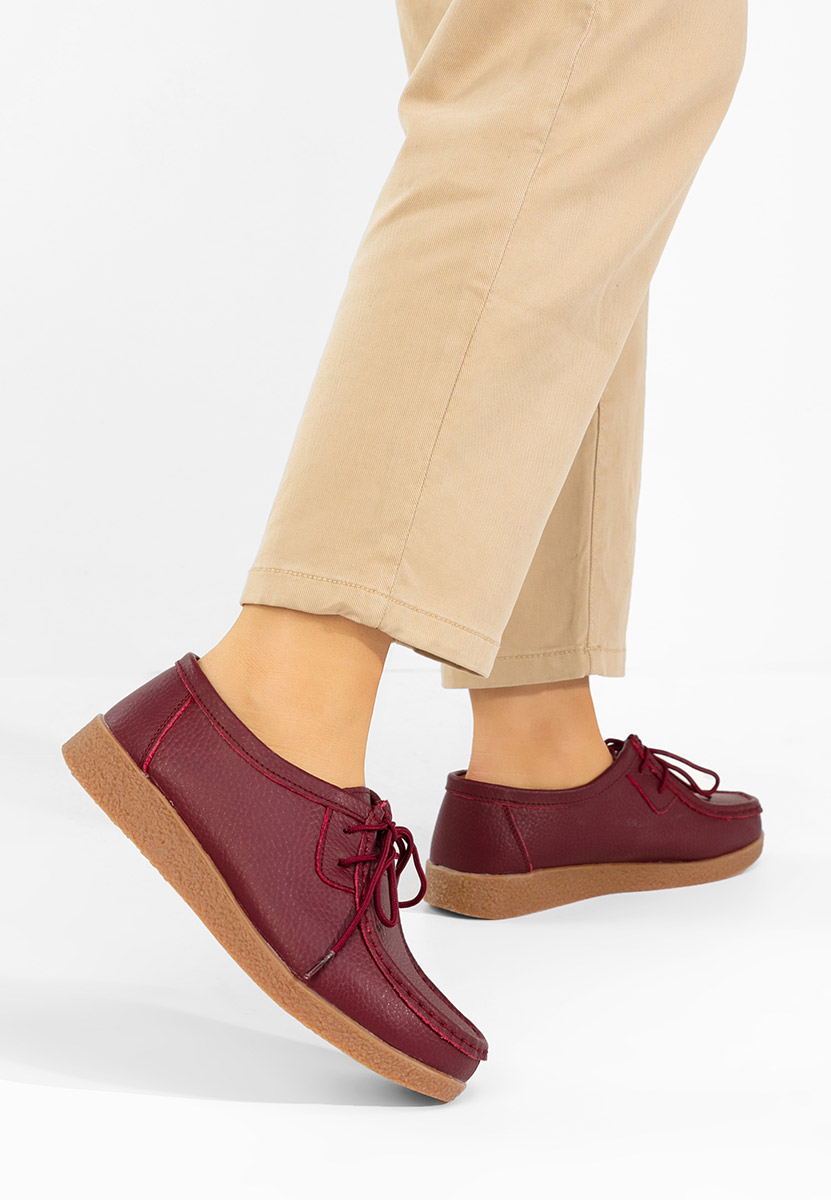 Bordové dámské mokasíny Afinia