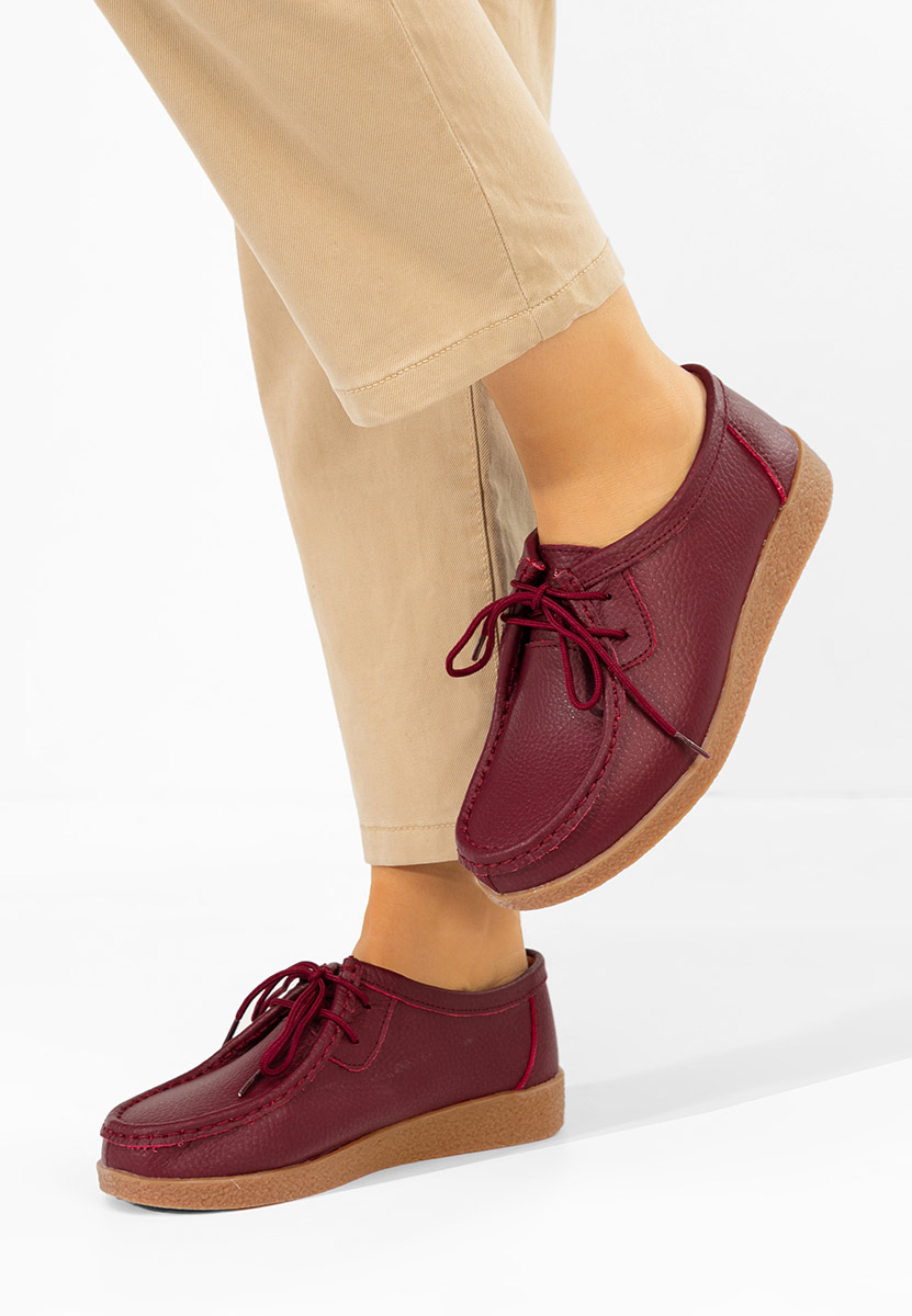 Bordové dámské mokasíny Afinia