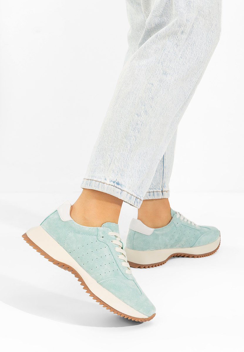 Modré kožené dámské sneakersy Yasminia