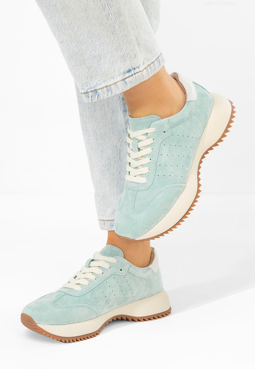 Modré kožené dámské sneakersy Yasminia