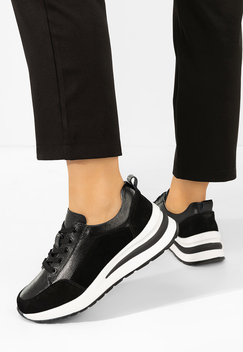 Černé dámské tenisky na klínku Janelia