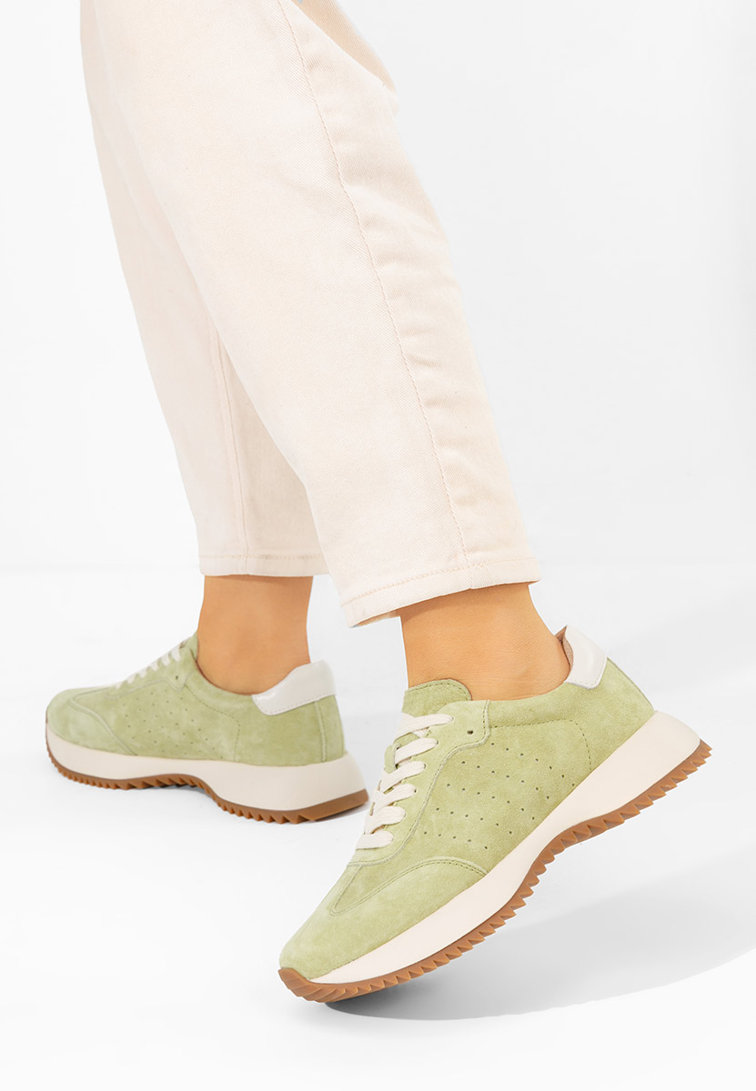 Zelené kožené dámské sneakersy Yasminia