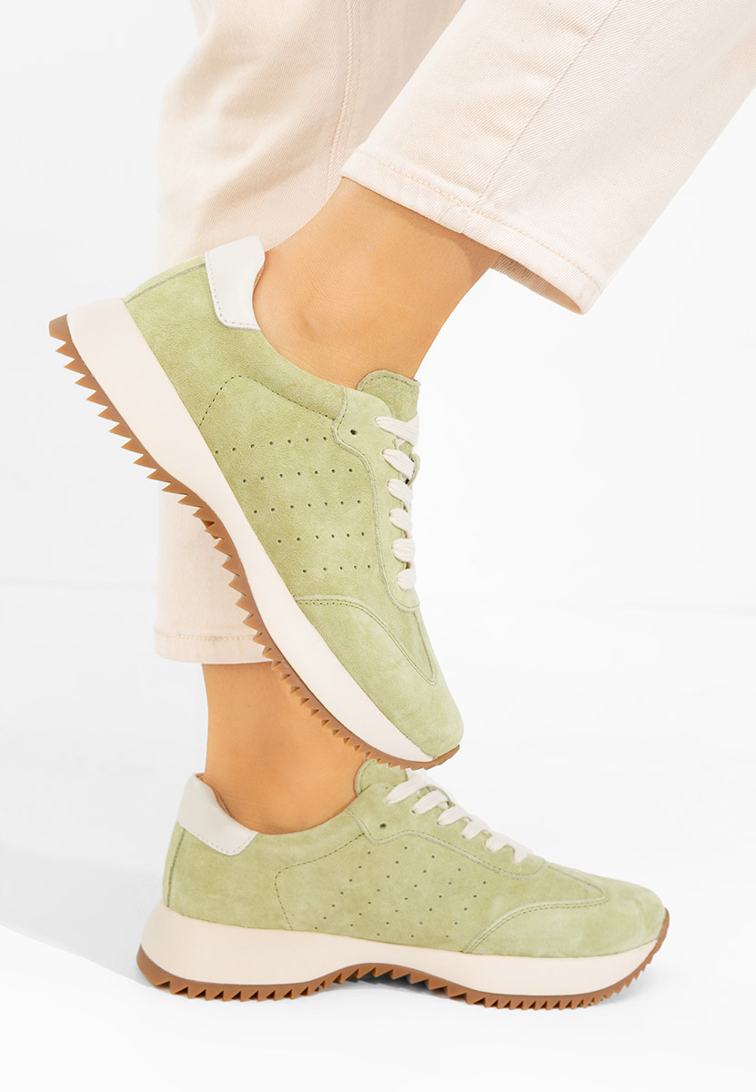 Zelené kožené dámské sneakersy Yasminia