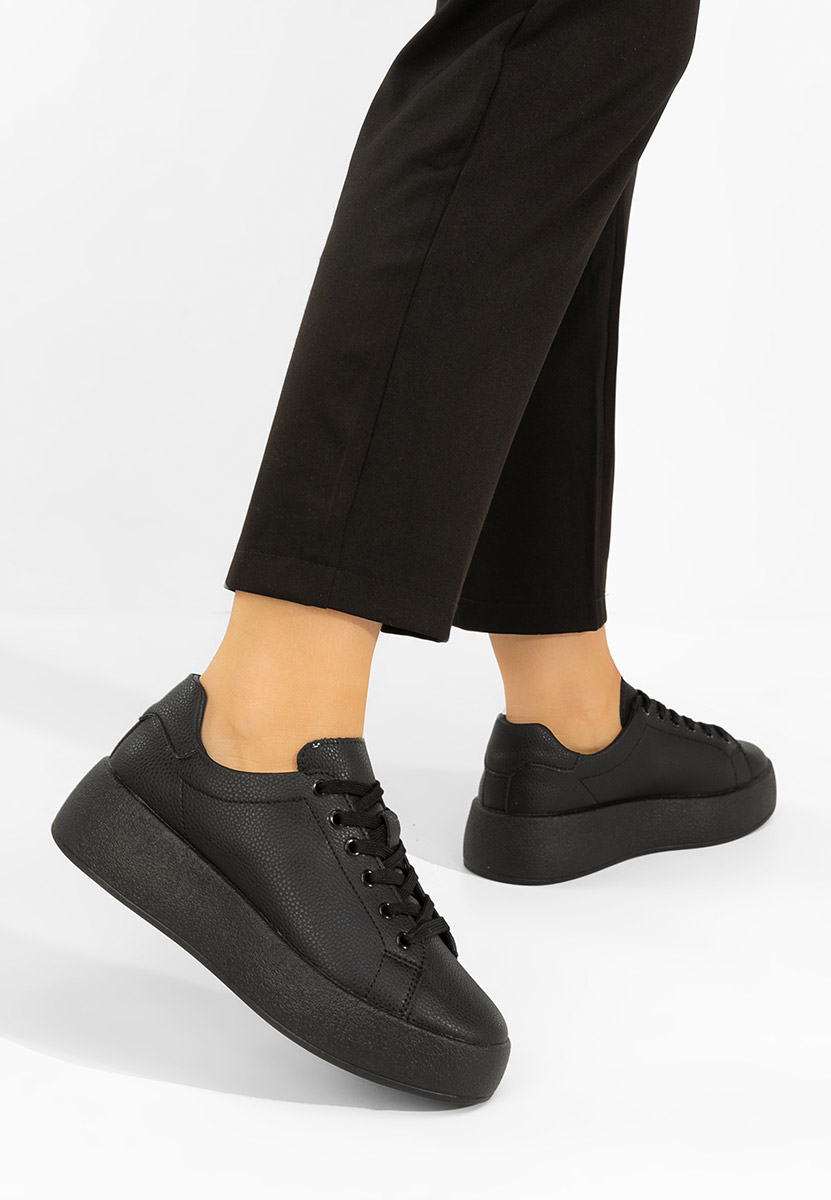 Černé kožené dámské sneakersy Calypso
