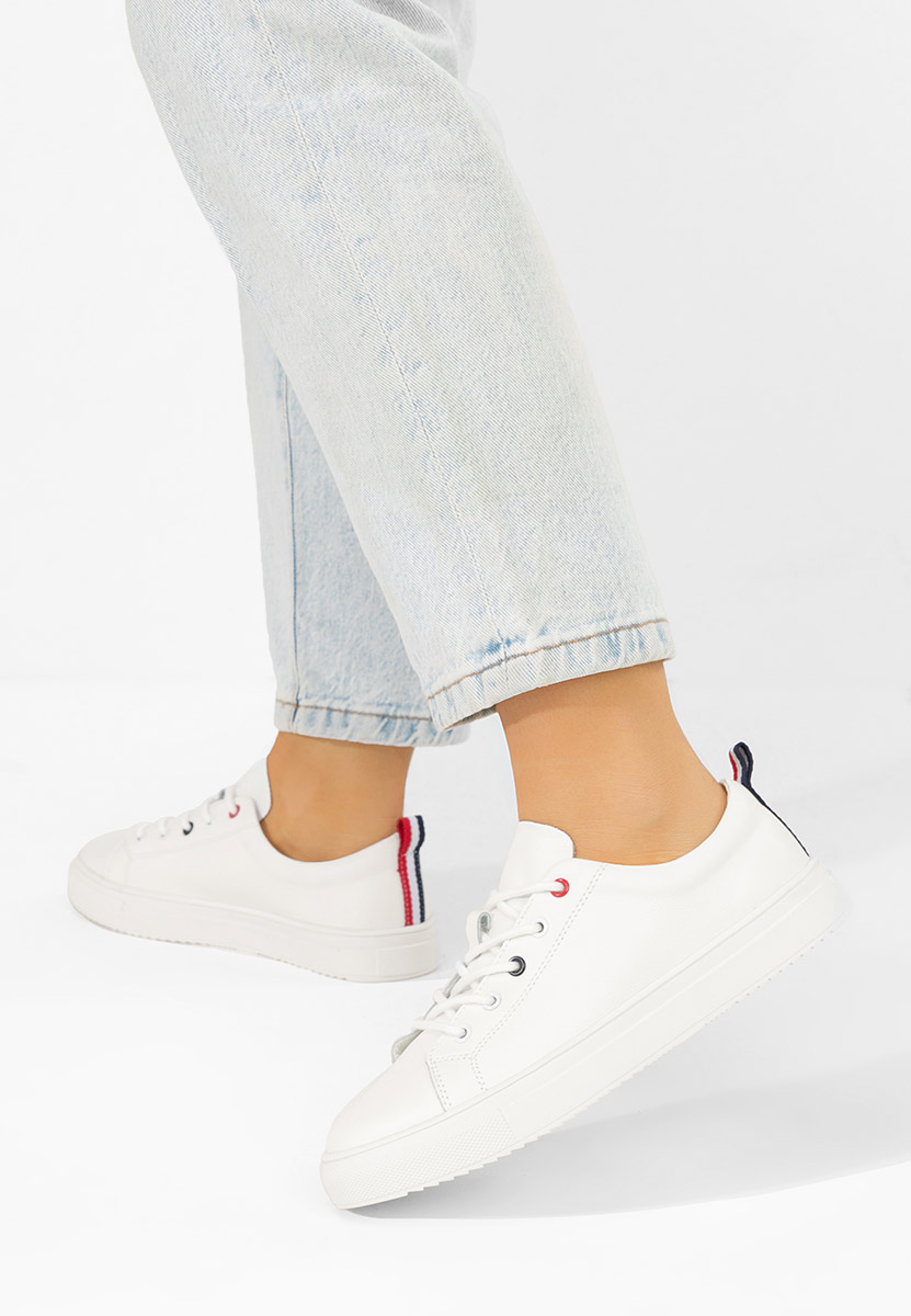 Bílé kožené polobotky Cataleia